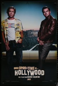 6s1164 ONCE UPON A TIME IN HOLLYWOOD teaser DS 1sh 2019 Brad Pitt and Leonardo DiCaprio, Tarantino!