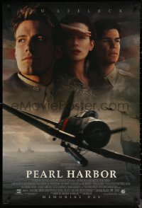 6s1172 PEARL HARBOR advance DS 1sh 2001 cast portrait of Ben Affleck, Josh Hartnett, Beckinsale, WWII