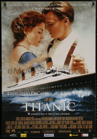 6s0468 TITANIC Polish 27x38 1997 Leonardo DiCaprio & Winslet, Cameron, collide with destiny!