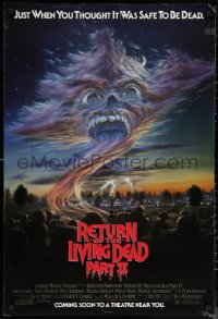 6s1196 RETURN OF THE LIVING DEAD 2 advance 1sh 1988 just when you thought it was safe to be dead!