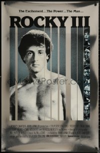 6s1201 ROCKY III foil heavy stock int'l 1sh 1982 different image of boxer Sylvester Stallone!