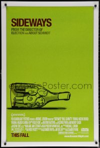 6s1214 SIDEWAYS advance DS 1sh 2004 Alexander Payne classic, cool art of men in bottle!