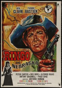 6s0591 RINGO FROM NEBRASKA Spanish 1966 Antonio Roman's Ringo del Nebraska, cool different art!