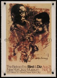 6s0300 LEROY NEIMAN 12x16 special poster 1980s Bebop Era, Parker and Dizzy Gillespie by LeRoy Neiman