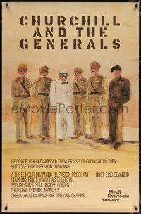 6s0012 CHURCHILL & THE GENERALS tv poster 1981 wonderful art of Timothy West in title role!