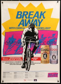 6s0317 COORS INTERNATIONAL BICYCLE CLASSIC 20x28 special poster 1987 great art of cyclist!