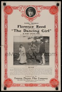 6s0318 DANCING GIRL 13x19 special poster 1915 small town girl Florence Reed is cursed by father, rare!