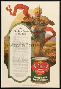 6s0178 DEL MONTE 11x16 advertising poster 1960s reprint of 1918 poster with Robert Kearfott art!