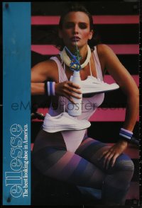 6s0181 ELLESSE 24x36 advertising poster 1980s great image of sexy woman wearing leotards!