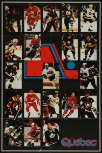 6s0340 HOCKEY QUEBEC 22x33 Canadian special poster 1980s Wayne Gretzky and 20 different players!
