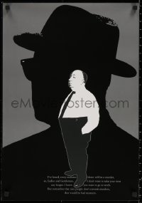 6s0342 I'VE HEARD, EVERY MOMENT 18x25 special poster 1980s profile artwork of Alfred Hitchcock!