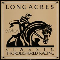 6s0349 LONGACRES CLASSIC THOROUGHBRED RACING 17x17 special poster 1982 horse and jockey!