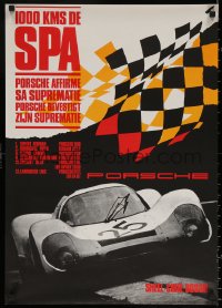 6s0370 PORSCHE 1000 KMS De Spa style 21x29 German special poster 1969 car advertisement!