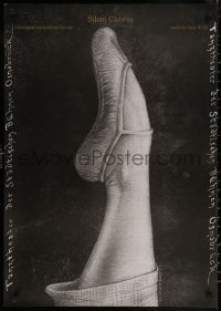 6s0244 SILENT CLOWNS 24x33 German stage poster 1981 Jerzy Czerniawski art of ballet dancer's leg!