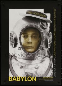 6s0387 STUMMFILM UM MITTERNACHT 24x33 German special poster 2010s Buster Keaton wearing a diving helmet!