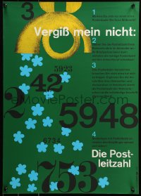 6s0393 VERGISS MEIN NICHT 17x24 German special poster 1962 art by Dorothea Fischer-Nosbisch!