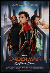 6s1225 SPIDER-MAN: FAR FROM HOME int'l advance DS 1sh 2019 Marvel Comics, Tom Holland in title role!