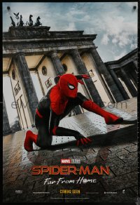 6s1228 SPIDER-MAN: FAR FROM HOME int'l teaser DS 1sh 2019 Marvel Comics, Tom Holland in Berlin!