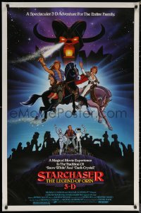 6s1234 STARCHASER 1sh 1984 3-D cartoon, the ultimate robot wants to rule the universe, cast images!