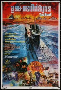 6s0643 DAS BOOT Thai poster 1982 The Boat, Petersen World War II submarine classic, Tongdee art!