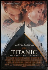 6s1256 TITANIC revised int'l DS 1sh 1997 star-crossed Leonardo DiCaprio, Kate Winslet, directed by James Cameron!