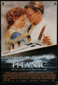 6s1257 TITANIC style B revised int'l DS 1sh 1997 star-crossed Leonardo DiCaprio, Kate Winslet, directed by James Cameron!