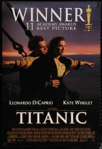 6s1258 TITANIC style D int'l DS 1sh 1997 Leonardo DiCaprio, Kate Winslet, directed by James Cameron!
