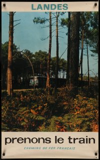 6s0153 FRENCH NATIONAL RAILROADS 25x39 French travel poster 1969 Vincent Robert image of Landes!