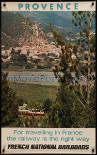 6s0154 FRENCH NATIONAL RAILROADS 25x39 French travel poster 1971 Denimal image of Provence!