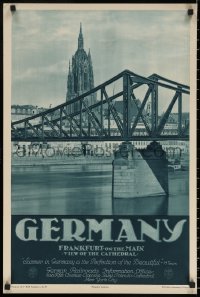 6s0164 GERMANY 20x29 German travel poster 1930s RDV, great image of Frankfurt on the Main!