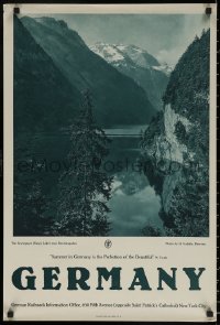 6s0169 GERMANY 20x29 German travel poster 1930s RDV, image of the Koenigssee near Berchtesgaden!