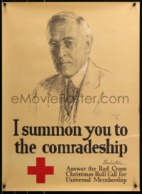 6s0196 I SUMMON YOU TO THE COMRADESHIP 20x27 WWI war poster 1918 art of President Woodrow Wilson!