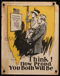 6s0200 THINK HOW PROUD YOU BOTH WILL BE 11x14 WWI war poster 1918 Honorable Discharge art by Grant!