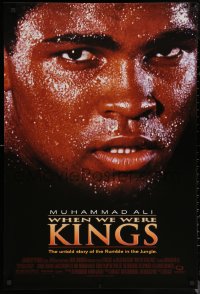 6s1284 WHEN WE WERE KINGS 1sh 1997 great super close up of heavyweight boxing champ Muhammad Ali!