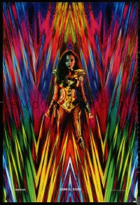 6s1296 WONDER WOMAN 1984 teaser DS 1sh 2020 great 80s inspired image of Gal Gadot as Amazon princess!