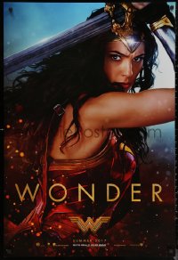6s1295 WONDER WOMAN teaser DS 1sh 2017 sexiest Gal Gadot in title role/Diana Prince, Wonder!