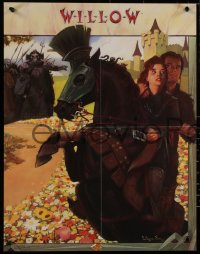 6s0399 WILLOW group of 2 17x22 special posters 1988 George Lucas & Ron Howard, Coe art, Kraft promo!