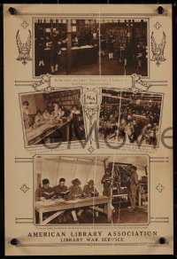 6s0194 AMERICAN LIBRARY ASSOCIATION group of 3 10x15x15 WWI war posters 1910s Library War Service!