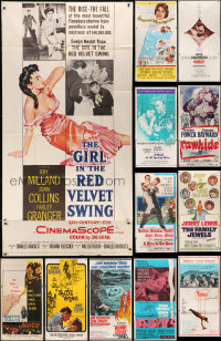6t0031 LOT OF 14 FOLDED THREE-SHEETS 1950s-1970s great images from a variety of different movies!