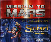 6t0897 LOT OF 2 UNFOLDED THIRTY-SHEETS 2000 & 2003 great images from Mission to Mars & Sinbad!