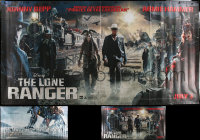 6t0896 LOT OF 2 VINYL BANNERS 2013 great images from Pacific Rim & The Lone Ranger!