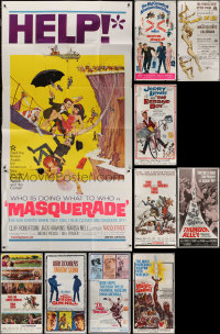 6t0035 LOT OF 10 FOLDED THREE-SHEETS 1960s great images from a variety of different movies!