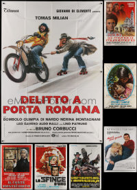 6t0623 LOT OF 7 FOLDED ITALIAN TWO-PANELS 1960s-1980s great images from a variety of movies!