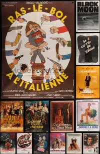 6t0012 LOT OF 16 FOLDED FRENCH ONE-PANELS 1960s-2000s great images from a variety of movies!