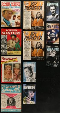6t0180 LOT OF 11 MAGAZINES 1940s-2010s Hit Parader, Now Playing, John Wayne, Newsweek & more!