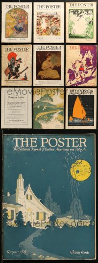 6t0181 LOT OF 10 THE POSTER MAGAZINES 1925-1929 filled with great advertising images & articles!