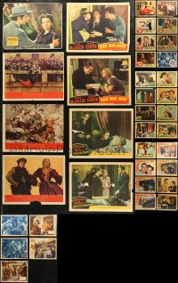 6t0467 LOT OF 37 LOBBY CARDS 1930s-1940s incomplete sets from a variety of different movies!