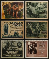 6t0617 LOT OF 8 TARZAN 11X14 REPRODUCTION LOBBY CARDS & POSTERS IN SLEEVES 1980s from early movies!