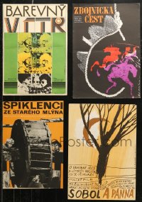 6t0940 LOT OF 12 UNFOLDED AND FORMERLY FOLDED 12X16 CZECH POSTERS 1970s-1980s cool movie images!