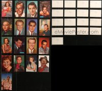 6t0761 LOT OF 17 POSTCARDS 1949 each with portraits of top Hollywood actors & actresses!